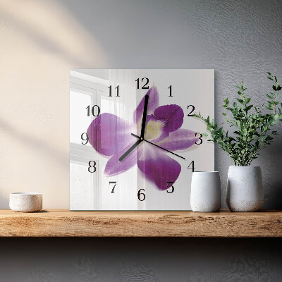 Reloj de vidrio Flor de orquídea