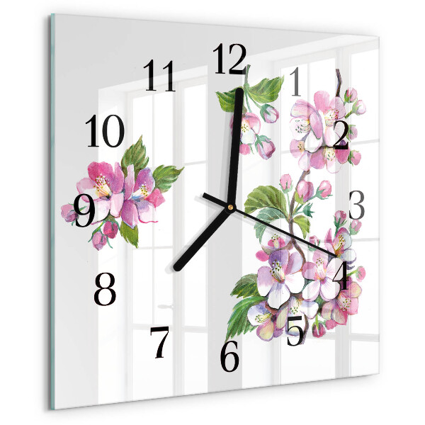Reloj de vidrio Flores