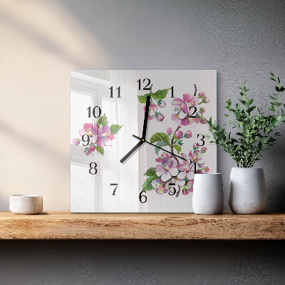 Reloj de vidrio Flores