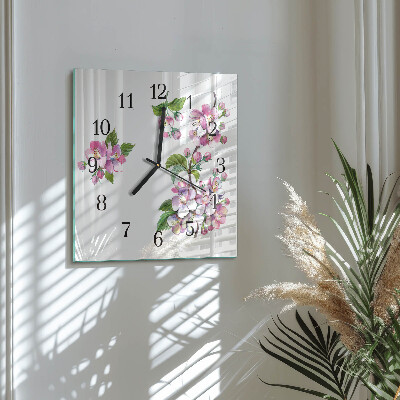 Reloj de vidrio Flores
