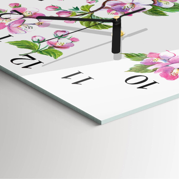 Reloj de vidrio Flores
