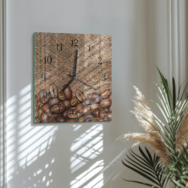 Reloj de vidrio Granos de café