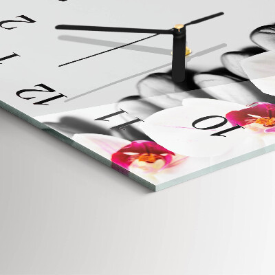 Reloj de vidrio Piedras de orquídeas