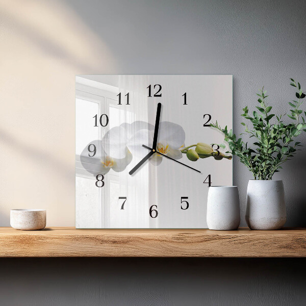 Reloj de vidrio Orquídea