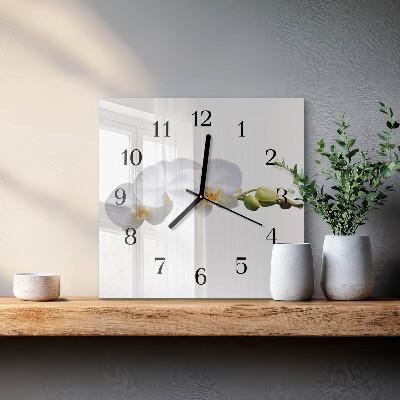 Reloj de vidrio Orquídea