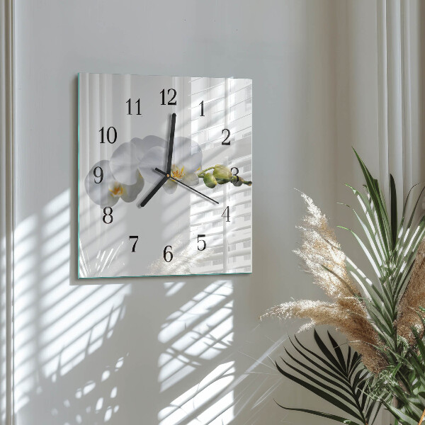 Reloj de vidrio Orquídea