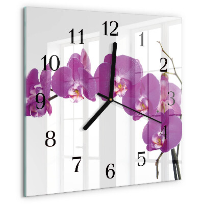 Reloj de vidrio Orquídea