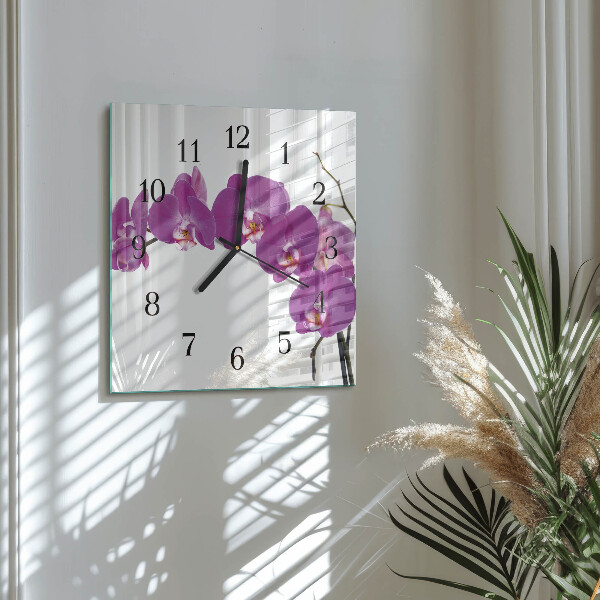 Reloj de vidrio Orquídea