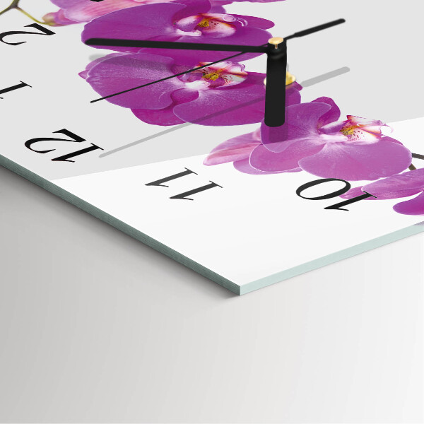 Reloj de vidrio Orquídea
