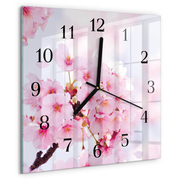 Reloj de vidrio Flores