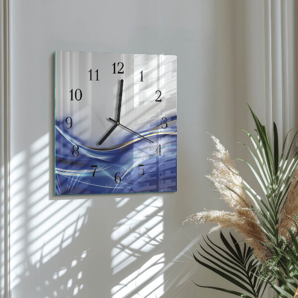 Reloj de vidrio Líneas abstractas