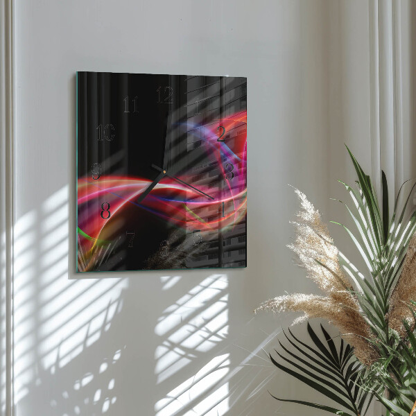 Reloj de vidrio Líneas abstractas