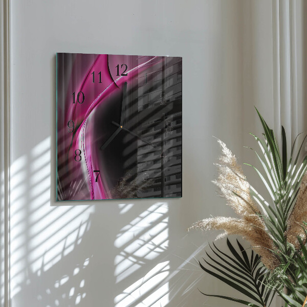 Reloj de vidrio Líneas abstractas