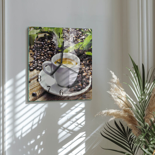 Reloj de vidrio Taza de café