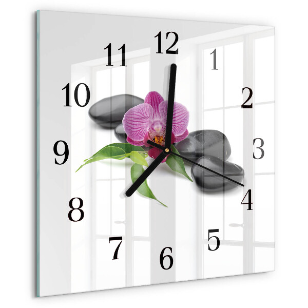 Reloj de vidrio Orquídea