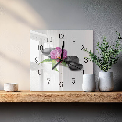 Reloj de vidrio Orquídea