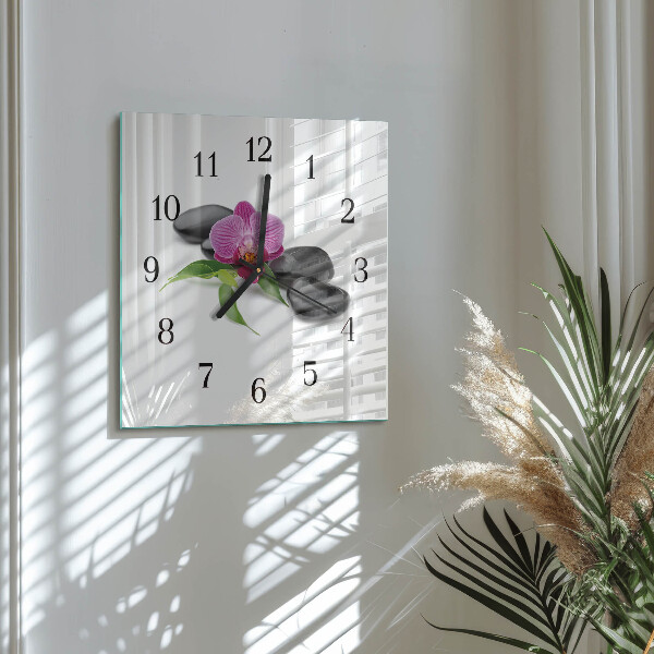 Reloj de vidrio Orquídea
