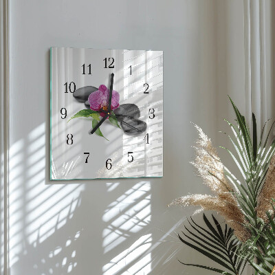 Reloj de vidrio Orquídea