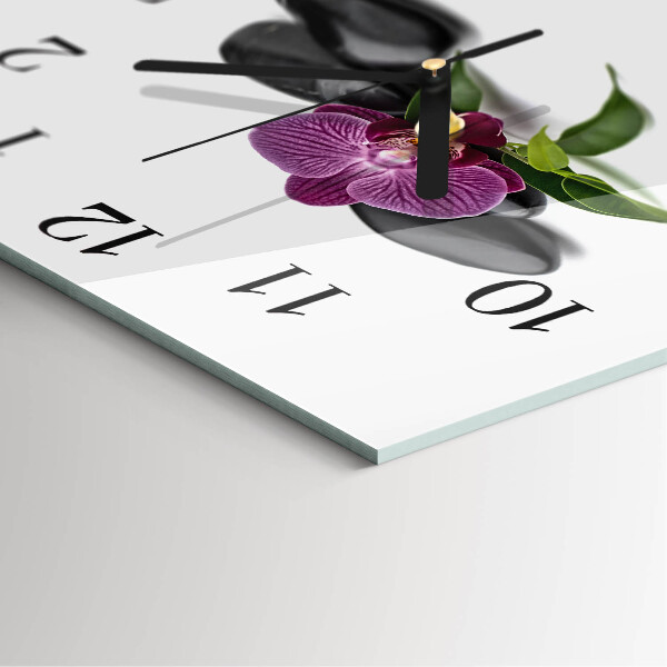 Reloj de vidrio Orquídea