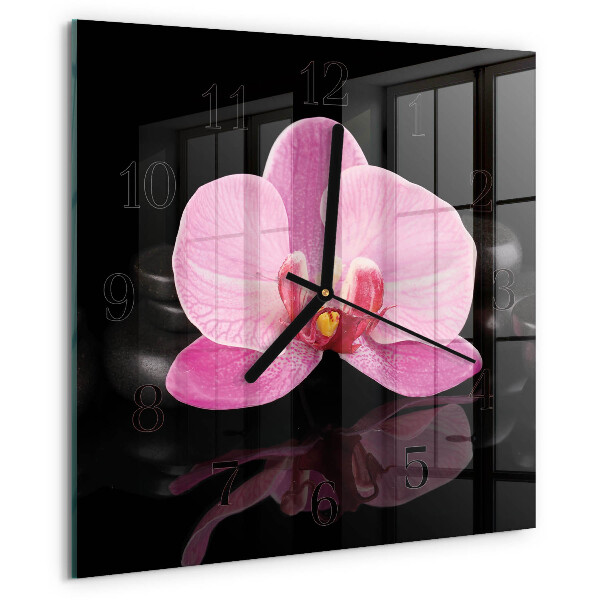 Reloj de vidrio Orquídea
