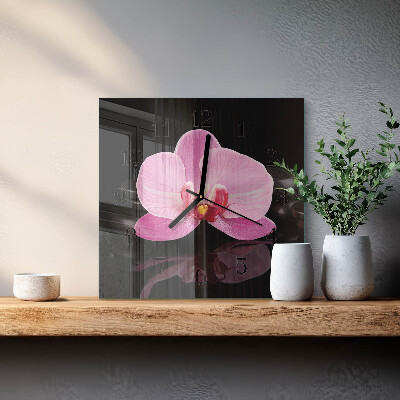 Reloj de vidrio Orquídea