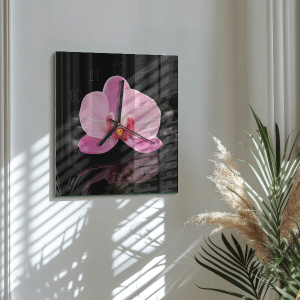 Reloj de vidrio Orquídea