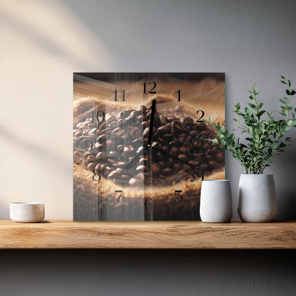 Reloj de vidrio Granos de café
