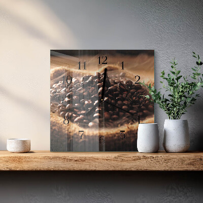 Reloj de vidrio Granos de café