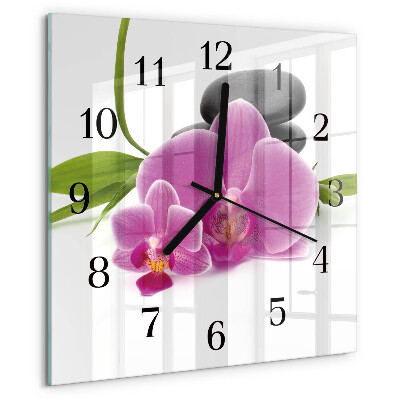 Reloj de vidrio Orquídea