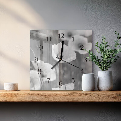 Reloj de vidrio Amapolas