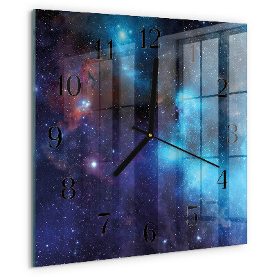 Reloj de vidrio cielo estrellado