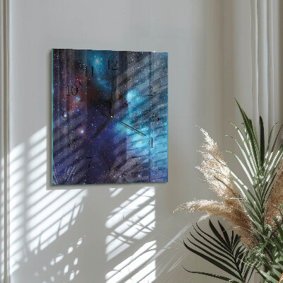 Reloj de vidrio cielo estrellado