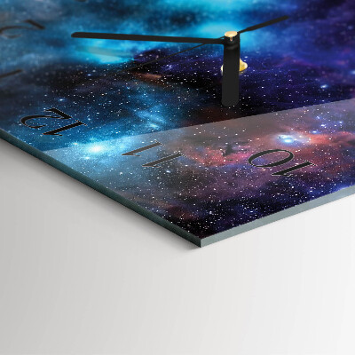 Reloj de vidrio cielo estrellado