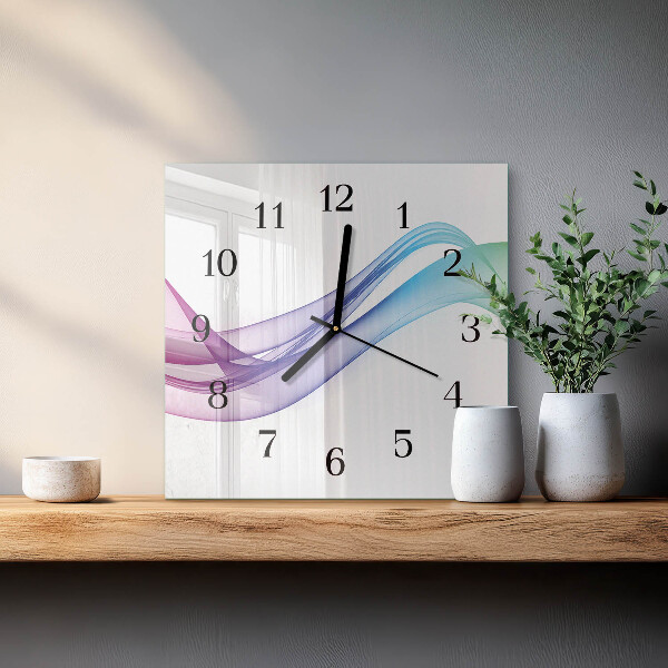 Reloj de vidrio Líneas abstractas