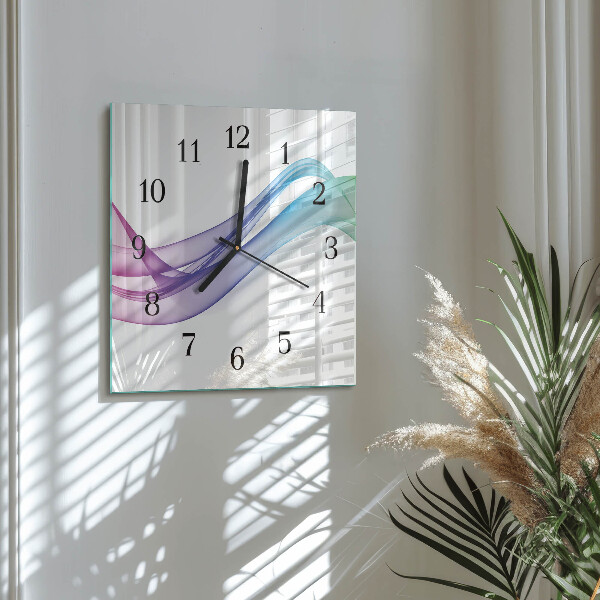 Reloj de vidrio Líneas abstractas
