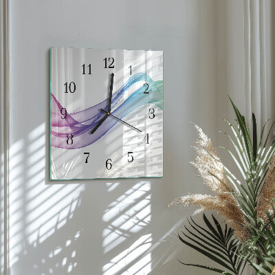 Reloj de vidrio Líneas abstractas