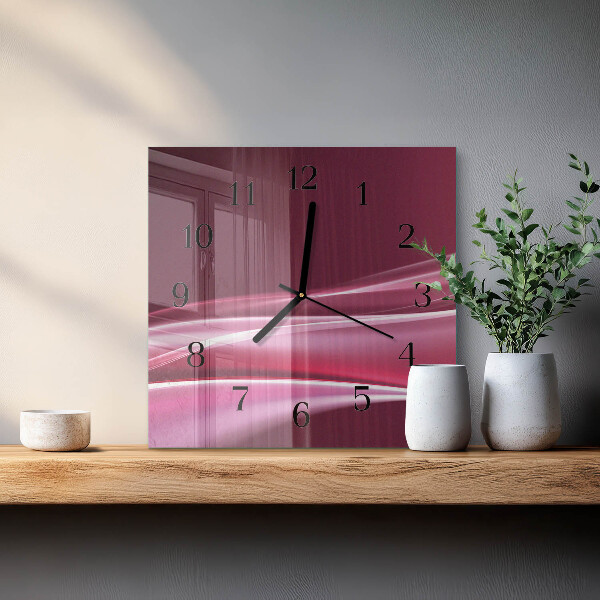 Reloj de vidrio Líneas abstractas