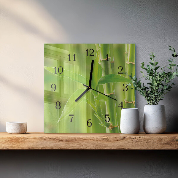 Reloj de vidrio Planta de bambú
