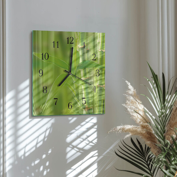 Reloj de vidrio Planta de bambú