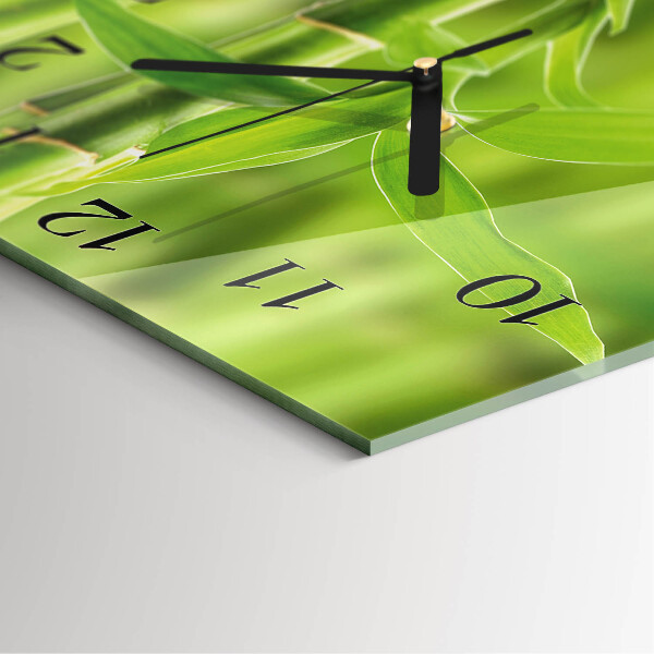Reloj de vidrio Planta de bambú