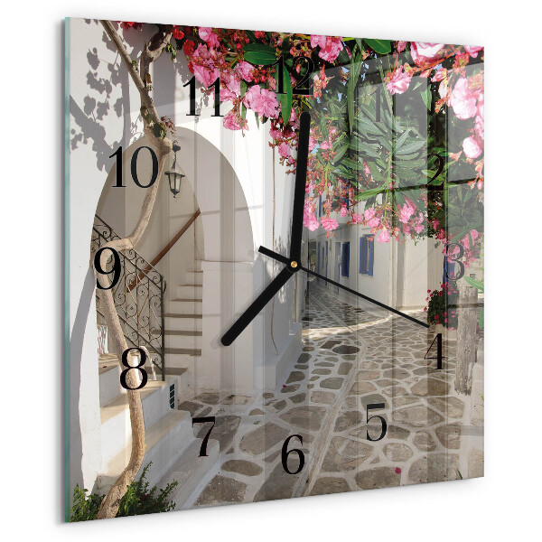 Reloj de vidrio Callejón de las Flores