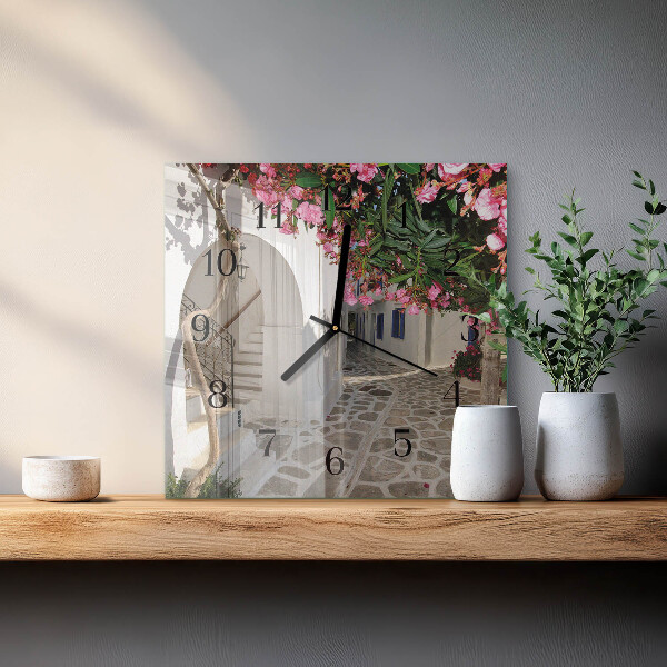 Reloj de vidrio Callejón de las Flores
