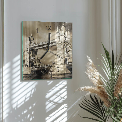 Reloj de vidrio Puente de Londres Sepia