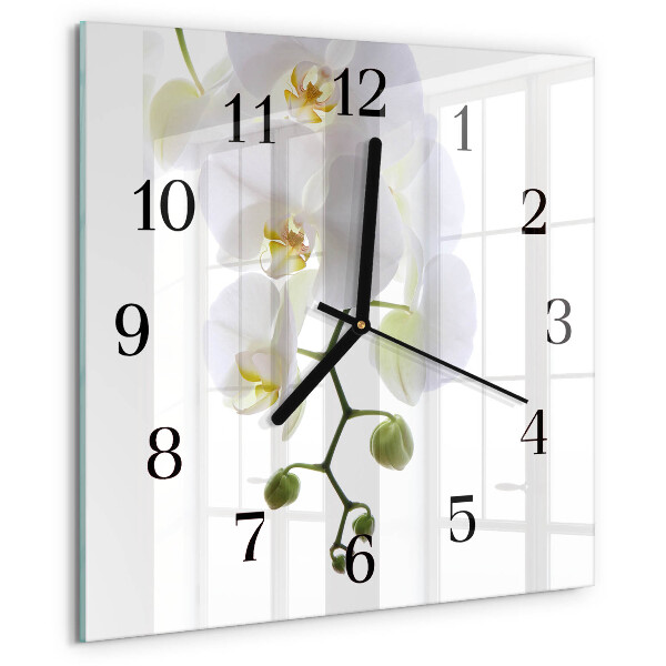 Reloj de vidrio Orquídea