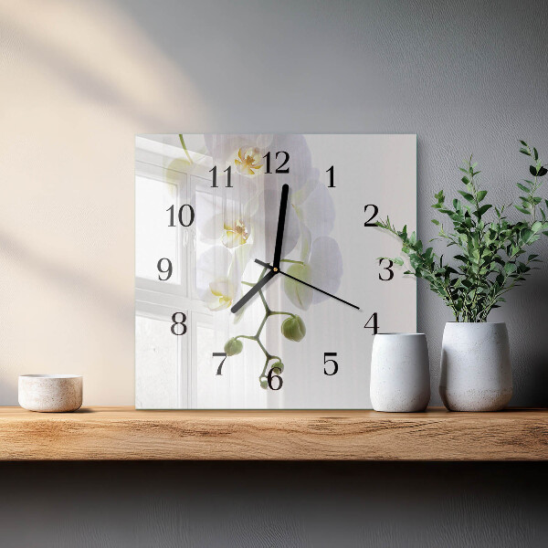 Reloj de vidrio Orquídea