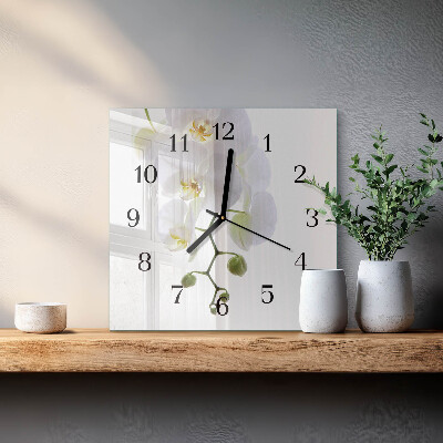 Reloj de vidrio Orquídea