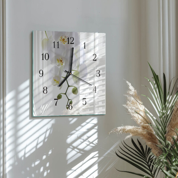 Reloj de vidrio Orquídea