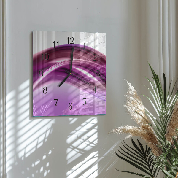 Reloj de vidrio Líneas abstractas