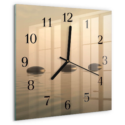 Reloj de vidrio Piedras Agua