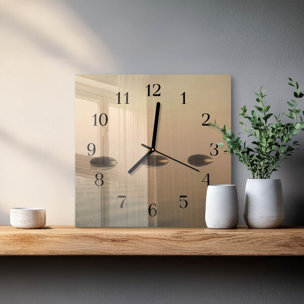 Reloj de vidrio Piedras Agua